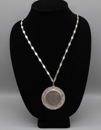 Vintage Coin Necklace Featuring A 1922 U.S. Peace Silver Dollar