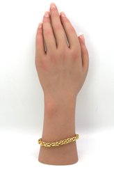 Vintage 14k Yellow GOLD Byzantine Link Bracelet- Shippable