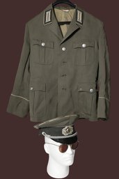 Vintage Authentic German Infantry Officers Jacket And Hat