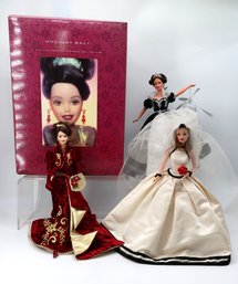 Vintage Barbie Dolls From The Holiday Porcelain Barbie Collection-shippable