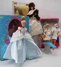Vintage Barbie Collection Featuring Cinderella Winter Classic And Dentist Barbie-shippable