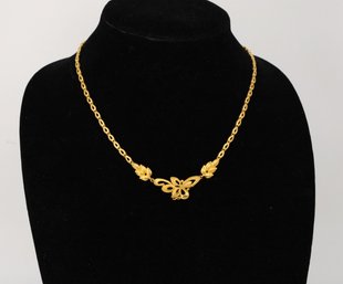 Amazing 24kt Gold Handmade Floral Design Necklace -shippable