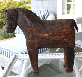 Vintage Large 16'H Carved Wood Primitive Horse- Shippable