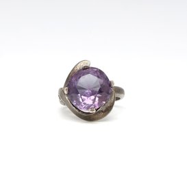 Vintage Sterling Silver Rare Purple Sapphire Ring -shippable
