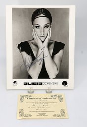 Black And White Photo Of Alicia Keys Signed With A Certificate Of Signature-shippable