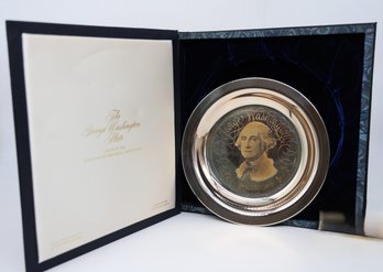 George Washington Solid Sterling Silver Inlaid 24 Kt Gold Limited Edition With Box-shippable
