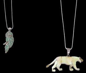 Two Sterling Silver Pendant Necklaces - Shippable