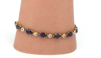 Vintage 14kt Tennis Bracelet With Oval Amethysts Bracelet- Shippable