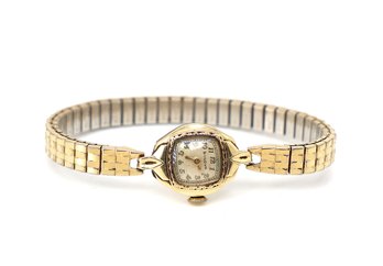 14kt. Ladies Bulova Watch With Expandable Band- Shippable