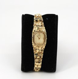 Vintage 14kt. Yellow Gold Band With Seiko Nugget Watch -shippable