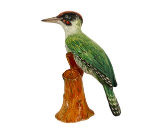 Fabulous Tall Faiencerie D'art De Maticorne France Woodpecker Signed-shippable