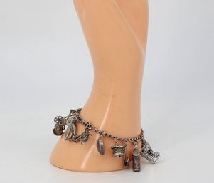 Vintage 925 Silver Charm Bracelet -shippable
