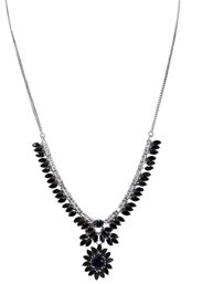 Vintage Sterling Silver Bib Necklace-shippable