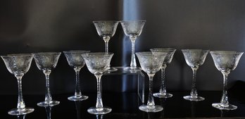 Ten Tiffen Wine Franciscan Crystal Glass 'true Love' Pattern -shippable