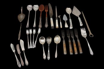 Sterling, Silver Plate, Mother Of Pearl And Civil War Bone Collection - Shippable