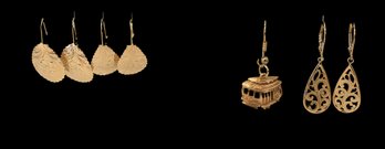 Vintage 14kt. Yellow GOLD Earrings -shippable