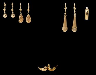 Vintage 14kt Yellow GOLD Earrings- Shippable