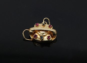 14k Yellow Gold Vintage Telephone Pendant