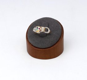 14k Yellow GOLD Panther Ring Featuring Diamonds, Rubies, Sapphires, And Emeralds-shippable