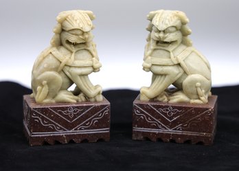 Pair Of Vintage Foo Dogs In Original Box - Shippable