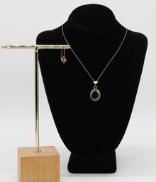 Vintage 14k Yellow Gold And Hemotite Pendant And 1-earring Only