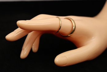 2 - 14k Yellow GOLD Man And Woman Vintage Bands - Shippable