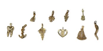 Vintage 14k Yellow GOLD Charms & Pendants -shippable