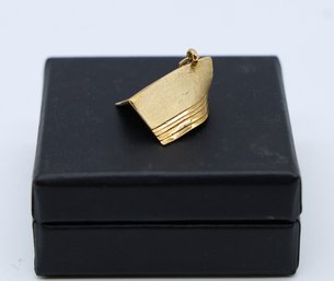 14k Yellow GOLD Nurses Cap Pendant- Shippable