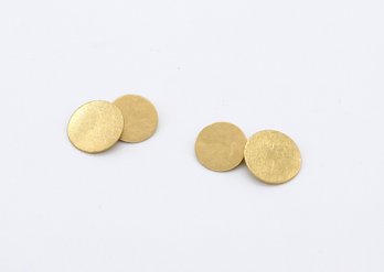 14k Yellow Gold Vintage Cufflinks From Sweden
