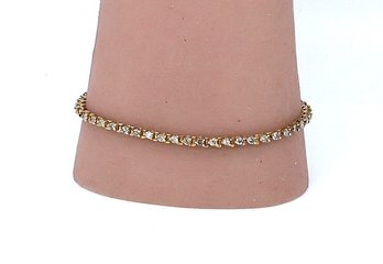 Classic 14kt Yellow GOLD Diamond Tennis Bracelet- Shippable