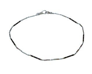 Art Deco 14k White GOLD And Enamel Watch Chain Fob -7.29g- Shippable