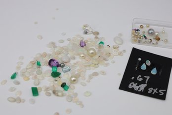 Collection Of Loose GEMS Amethyst, Emeralds, Opals And More -shippable