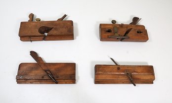 4  Wooden Antique Wood Working Planes -shippable