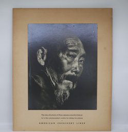 Advertisement For American President Lines Featuring A Portrait Of An Elderly Chinese Scholar-shippable