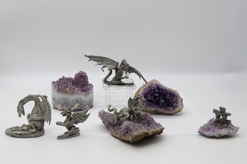 Collection Of Dragons And Geodes -shippable