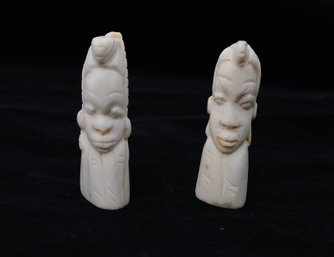 Pair Of Vintage Tupilak Carved Figures -shippable
