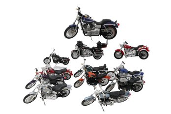Collection Of 12 Harley Davidson  Motorcycle Models