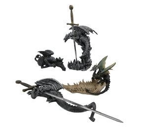 Collection Of Dragon Statues / Letter Openers-shippable