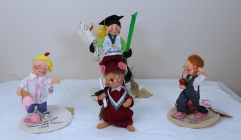 Four Annalee Vintage Dolls With Tags- Shippable