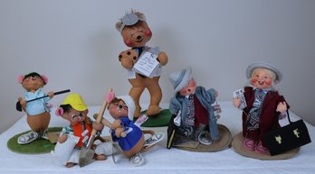 Six Vintage ANNALEE Dolls With Tags- Shippable