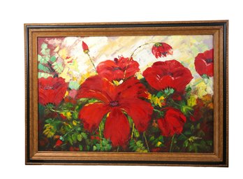 Original Oil Painting 'Poppies' Signed
