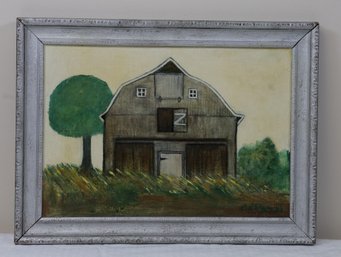 Original Schinnecock Hills N.Y. Oil On Wood 'Old Barn' Signed