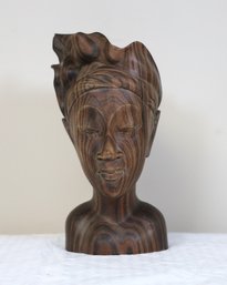 Ebony Wood Sculpture Signed- Shippable