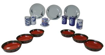 Japanese Dishes, Tea Cups, Lacquer Bowls - Shippable