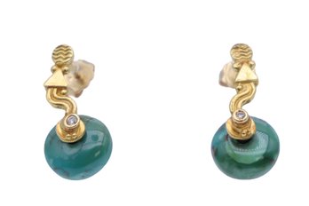 18k And 22k Marked Yellow Gold Earring - Shippable