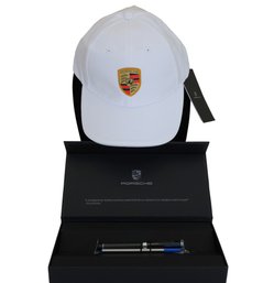 Brand New Porsche Hat And Box With Porsche Pens -shippable