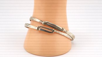 Pair Of Silver Bracelets- Shippable
