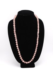 Rose Quartz Individually Knotted Necklace- Shippable