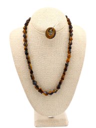 Vintage Tiger Eye Quartz Necklace- Shippable
