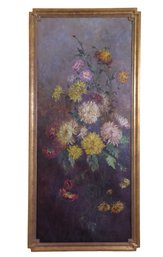 Antique Floral Original Oil Painting